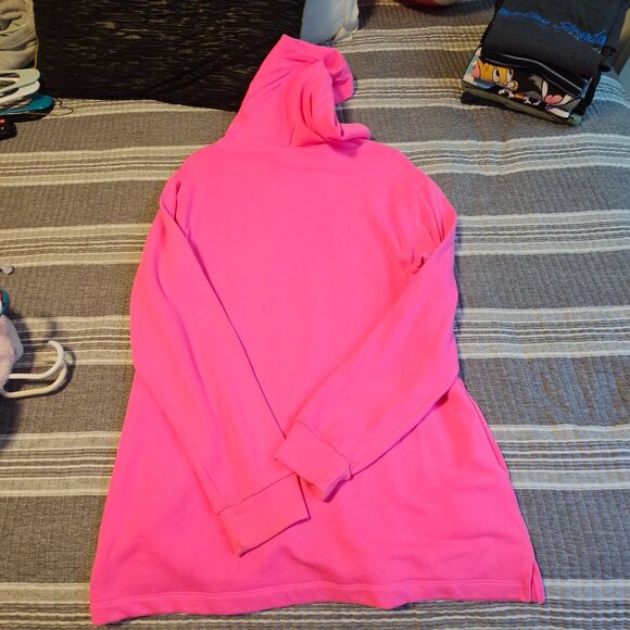 Victoria Secret Pink- Hot Pink Hoodie Sweater Women's Size S - Picture 2 of 4